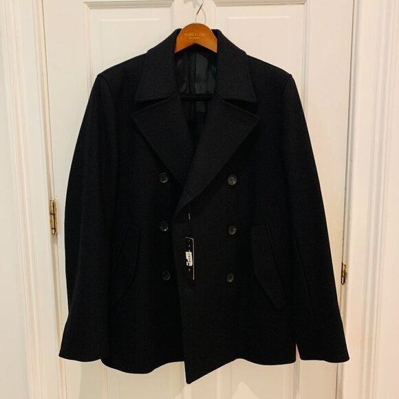 $695 Mens THEORY Wool Coat BRAND NEW Size Large - Picture 1 of 16